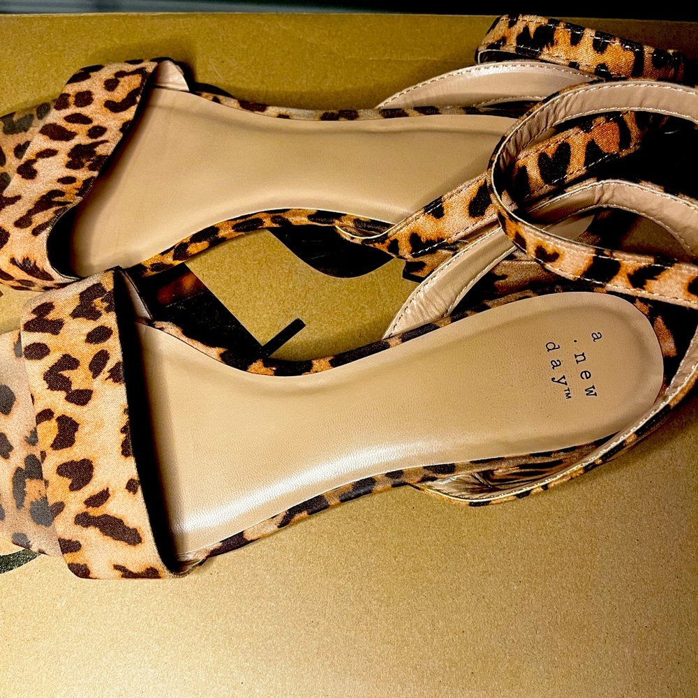 Cheetah Print Heels Sandals